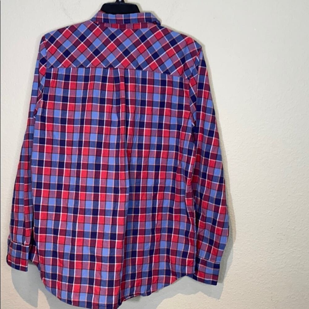 J Crew Factory Plaid Long Sleeve Boy Fit Shirt - Picture 8 of 13